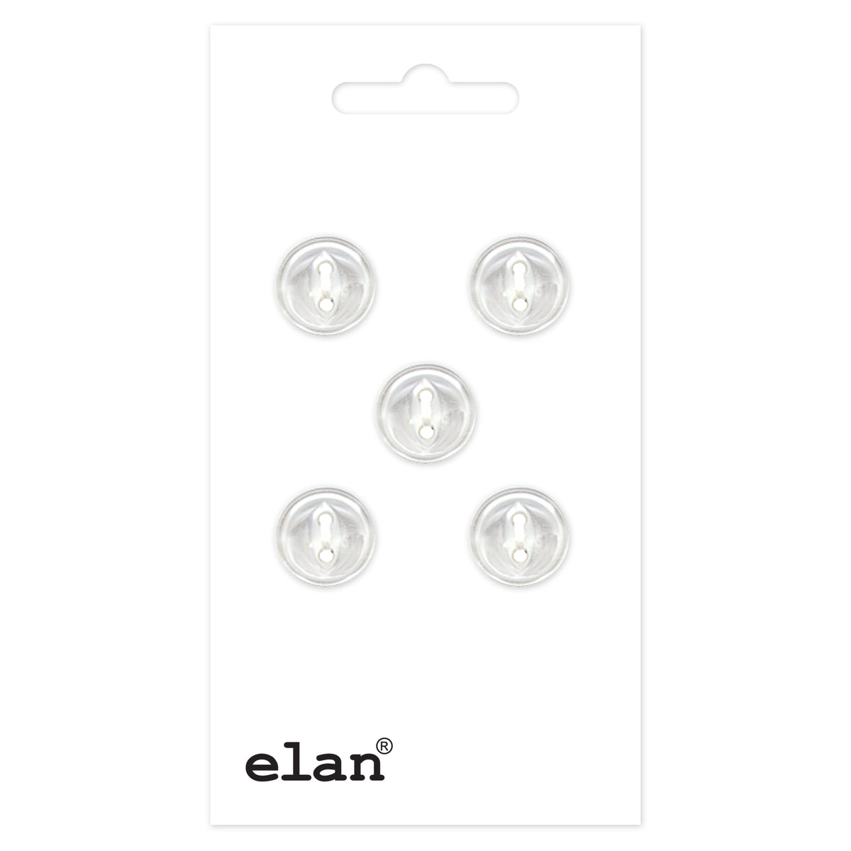 ELAN 2-Hole Button 10 mm (3/8 in) 5 Count