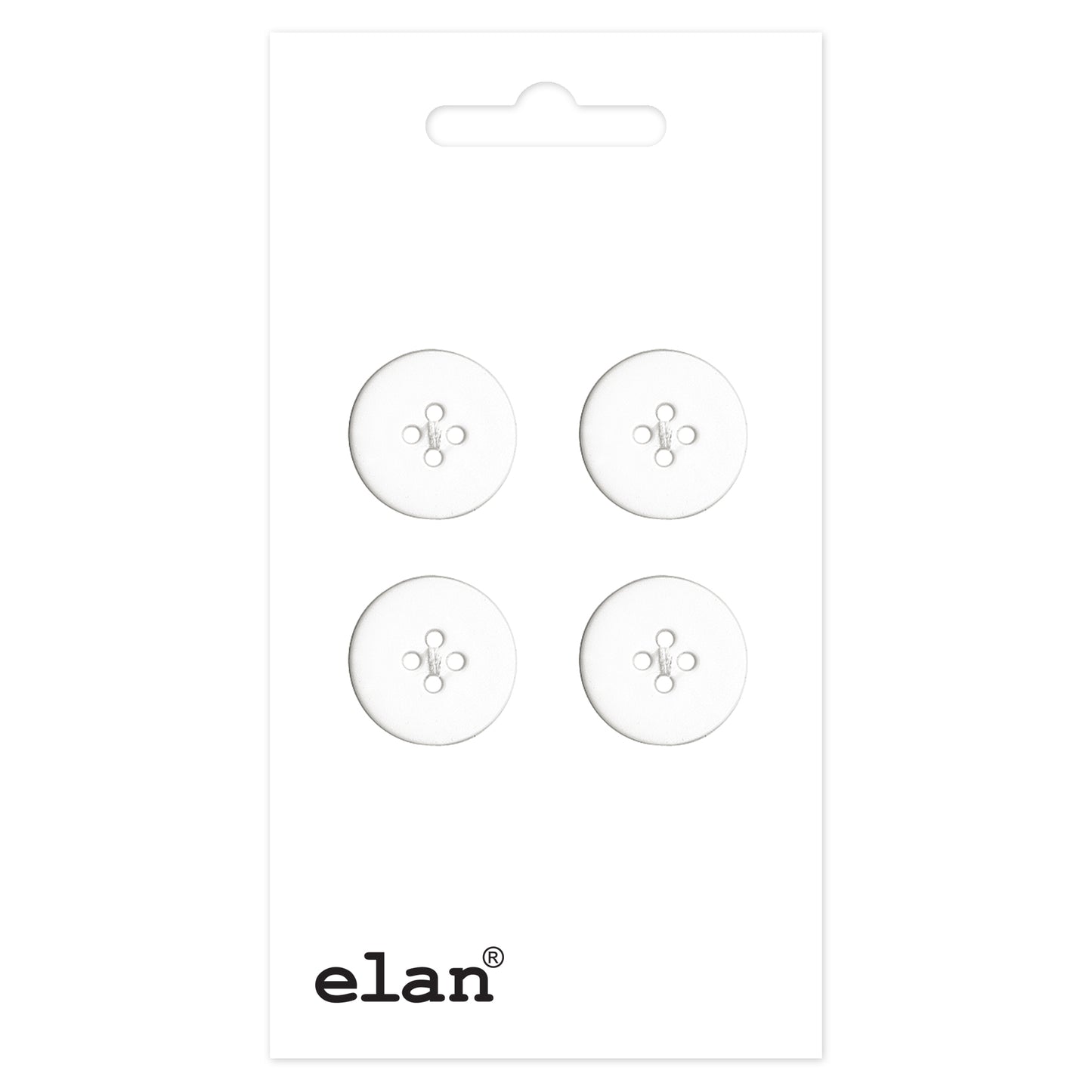 ELAN 4 Hole Button - 14mm (1/2) - 4 count