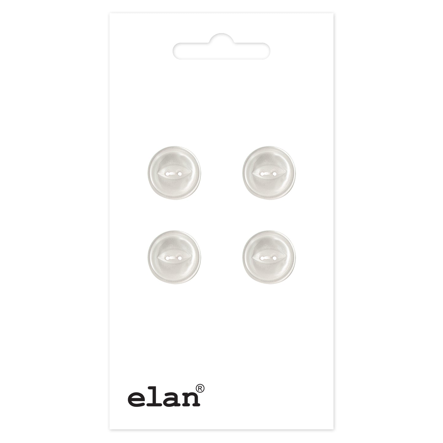 ELAN 2 Hole Button - 12mm (1/2) - 4 count