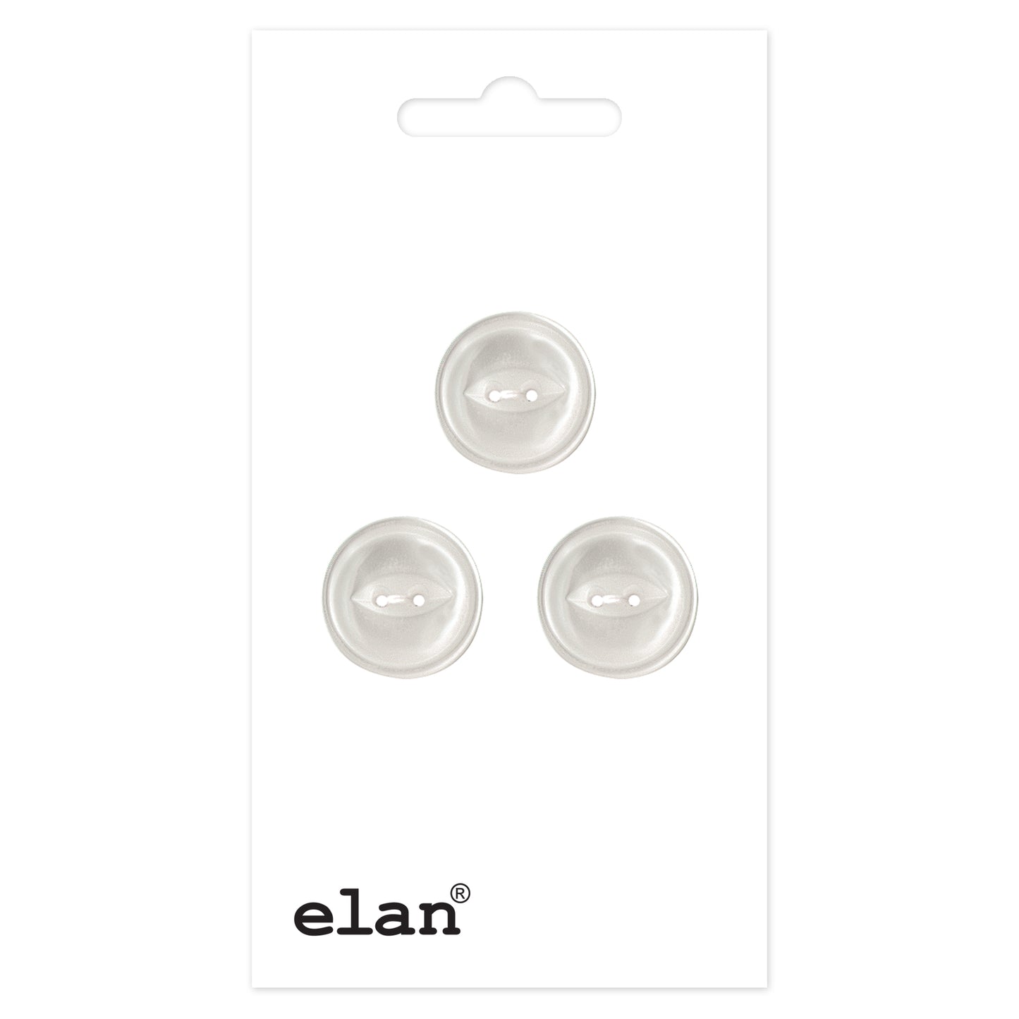 ELAN 2-Hole Sew-Through Button 14 mm (1/2 in) 3-Count
