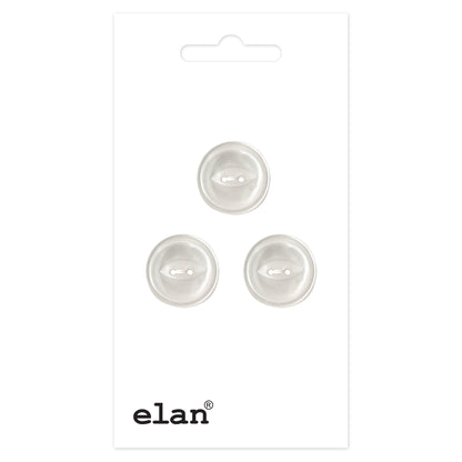 ELAN 2-Hole Sew-Through Button 14 mm (1/2 in) 3-Count