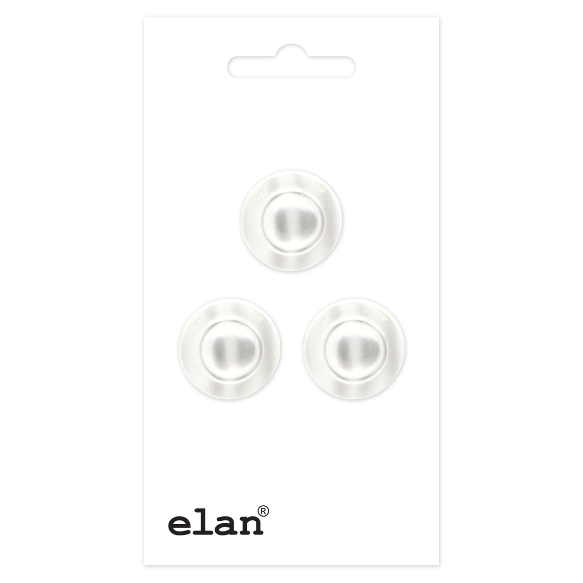 ELAN shank buttons, 15 mm (5/8 in.), 3-count