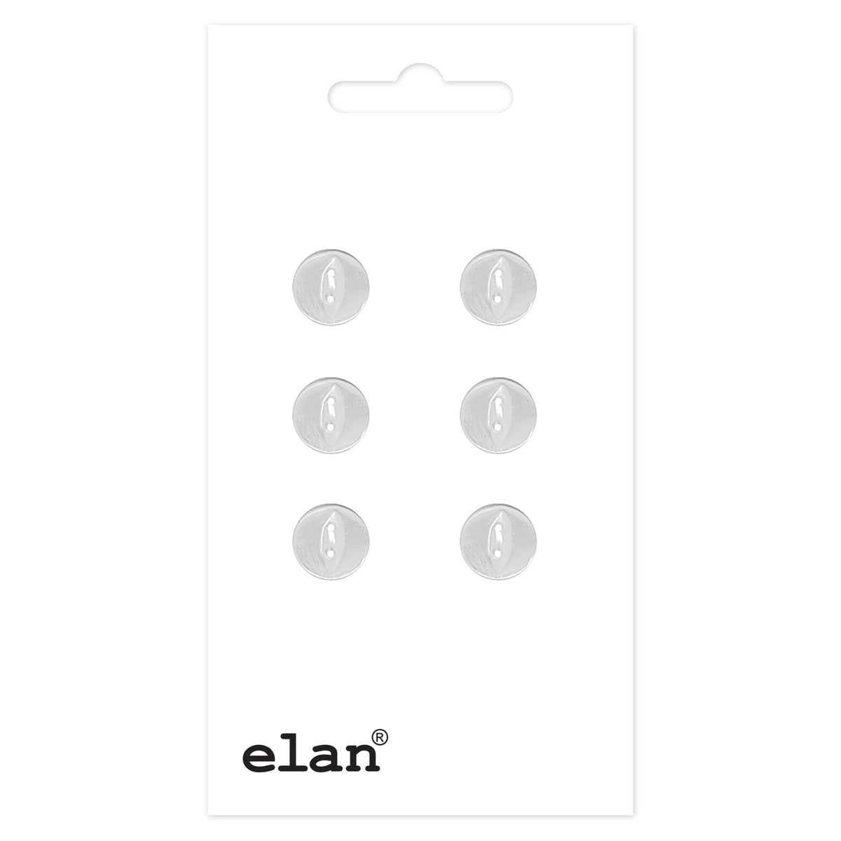 ELAN 2-Hole Button 9 mm (3/8 in) 6 Count