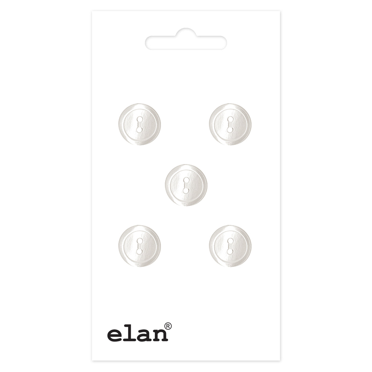 ELAN 2-Hole Buttons 10 mm (3/8 in) 5 Count