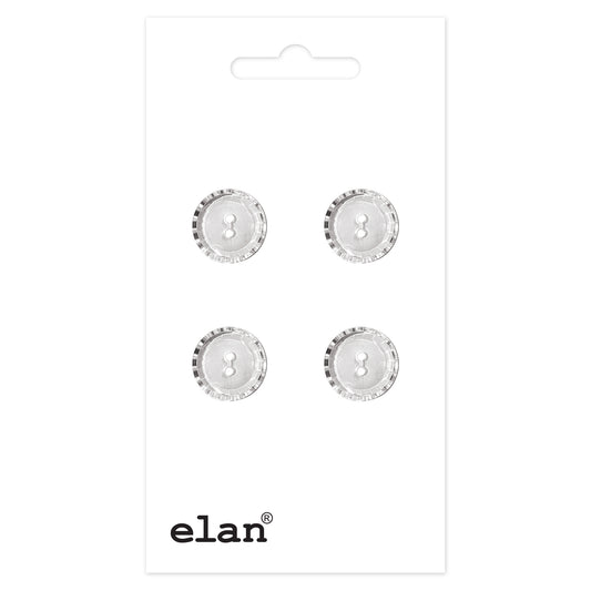 ELAN 2-Hole Sew-Through Button 12 mm (1/2 in) 4-Pack