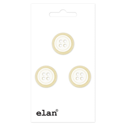 ELAN Button 4-Hole Sew-Through 15 mm (5/8 in) 3 Count