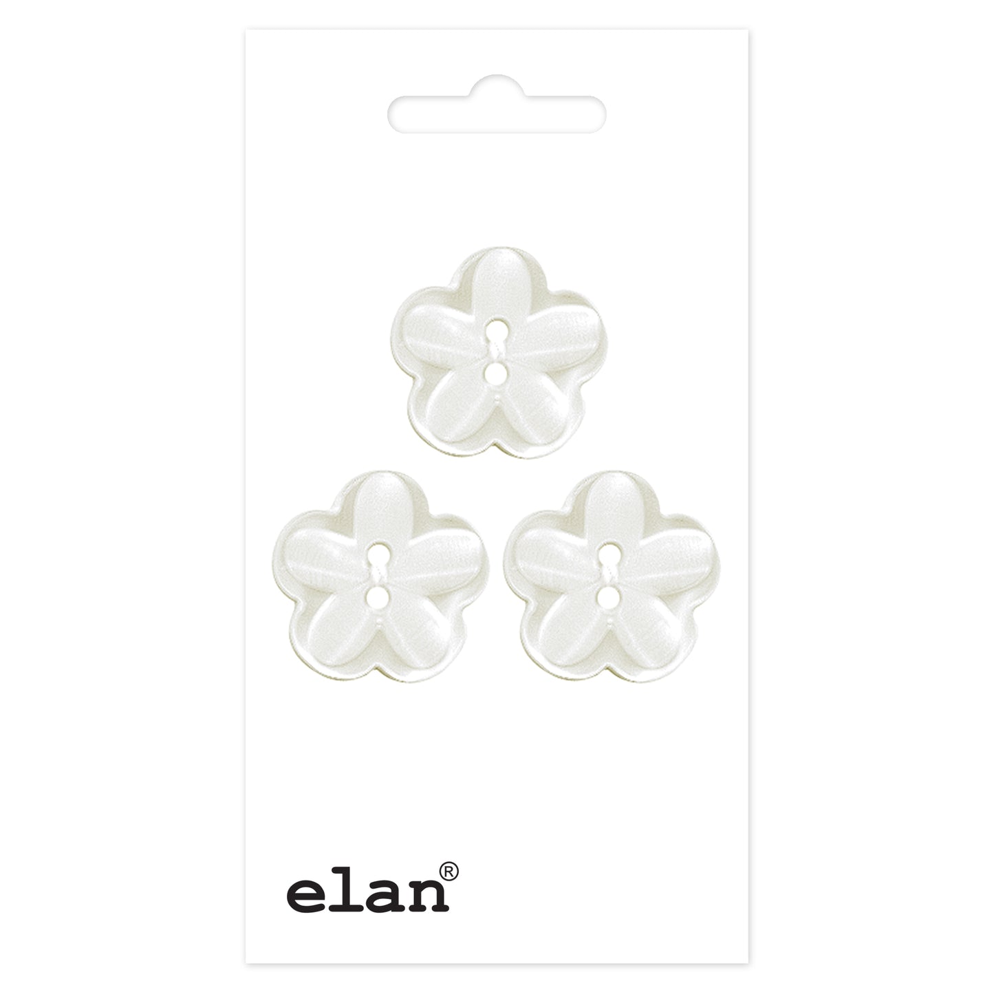 ELAN 2-Hole Button, 18 mm (3/4 in), 3-Count
