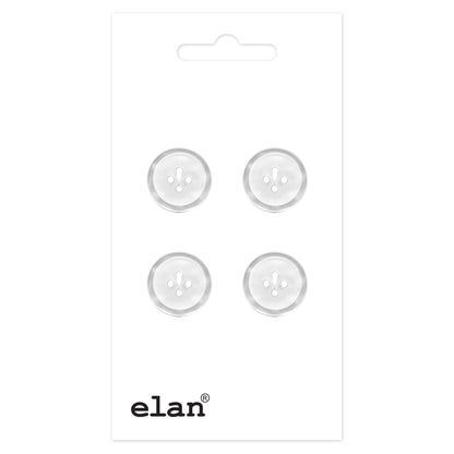 ELAN 4-Hole Buttons 12 mm (1/2 in) 4 Count