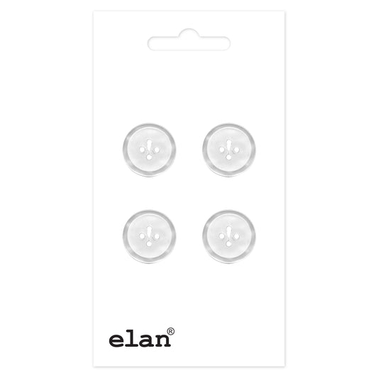 ELAN 4-Hole Buttons 12 mm (1/2 in) 4 Count