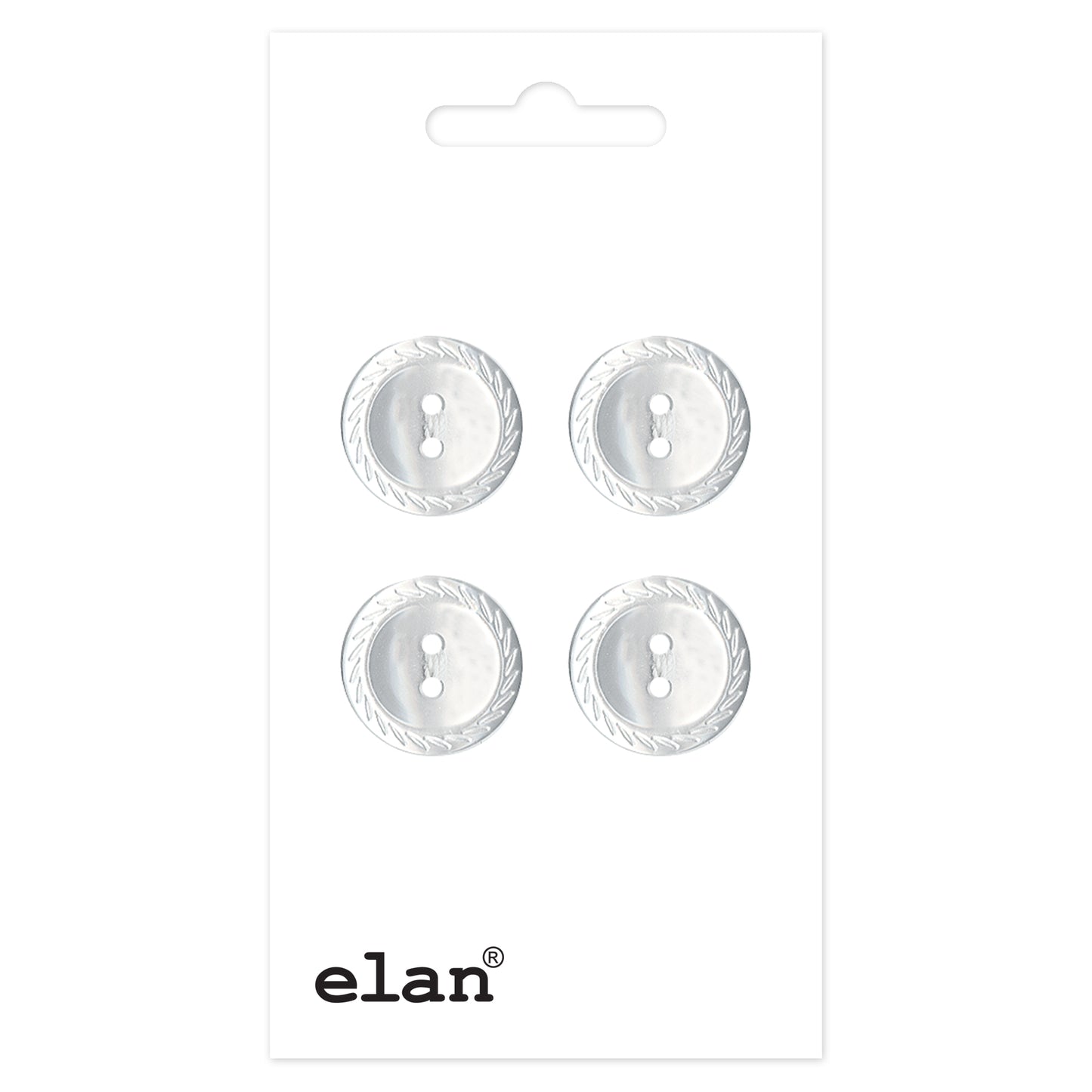 ELAN Sew-Through 2-Hole Button 14 mm (1/2 in) 4 Count