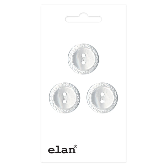 ELAN 2 Hole Button - 16mm (5/8) - 3 count