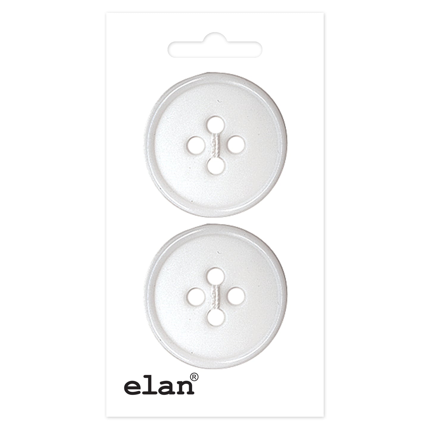 ELAN 4-Hole Sew-Through Button 28 mm (1 1/8 in) 2-Count