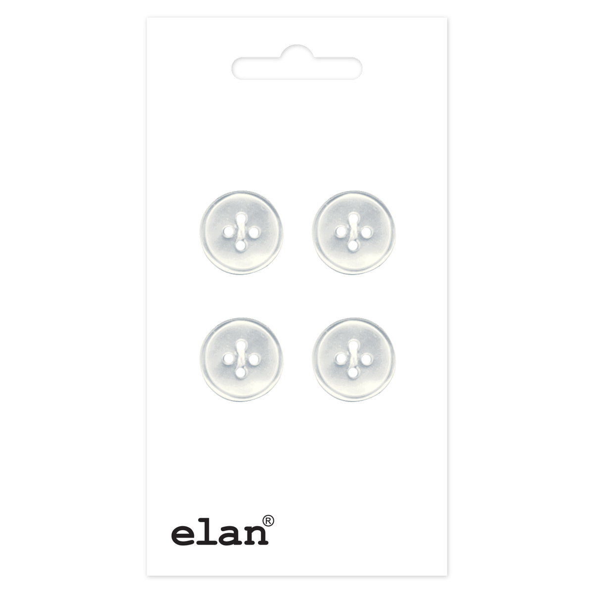 ELAN 4-Hole Button 12 mm (1/2 in) 4 Count