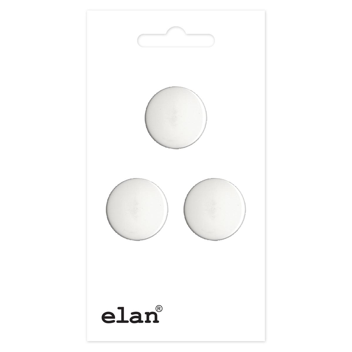 ELAN shank buttons, 15 mm (9/16 in.), 3-count