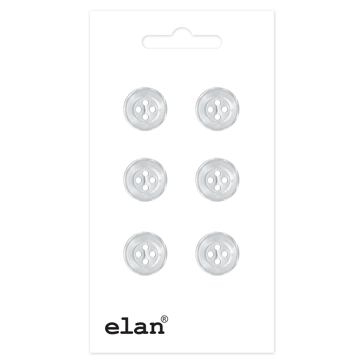 ELAN 4-Hole Button 10 mm (3/8 in) 6 Count