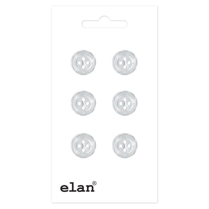 ELAN 4-Hole Button 10 mm (3/8 in) 6 Count