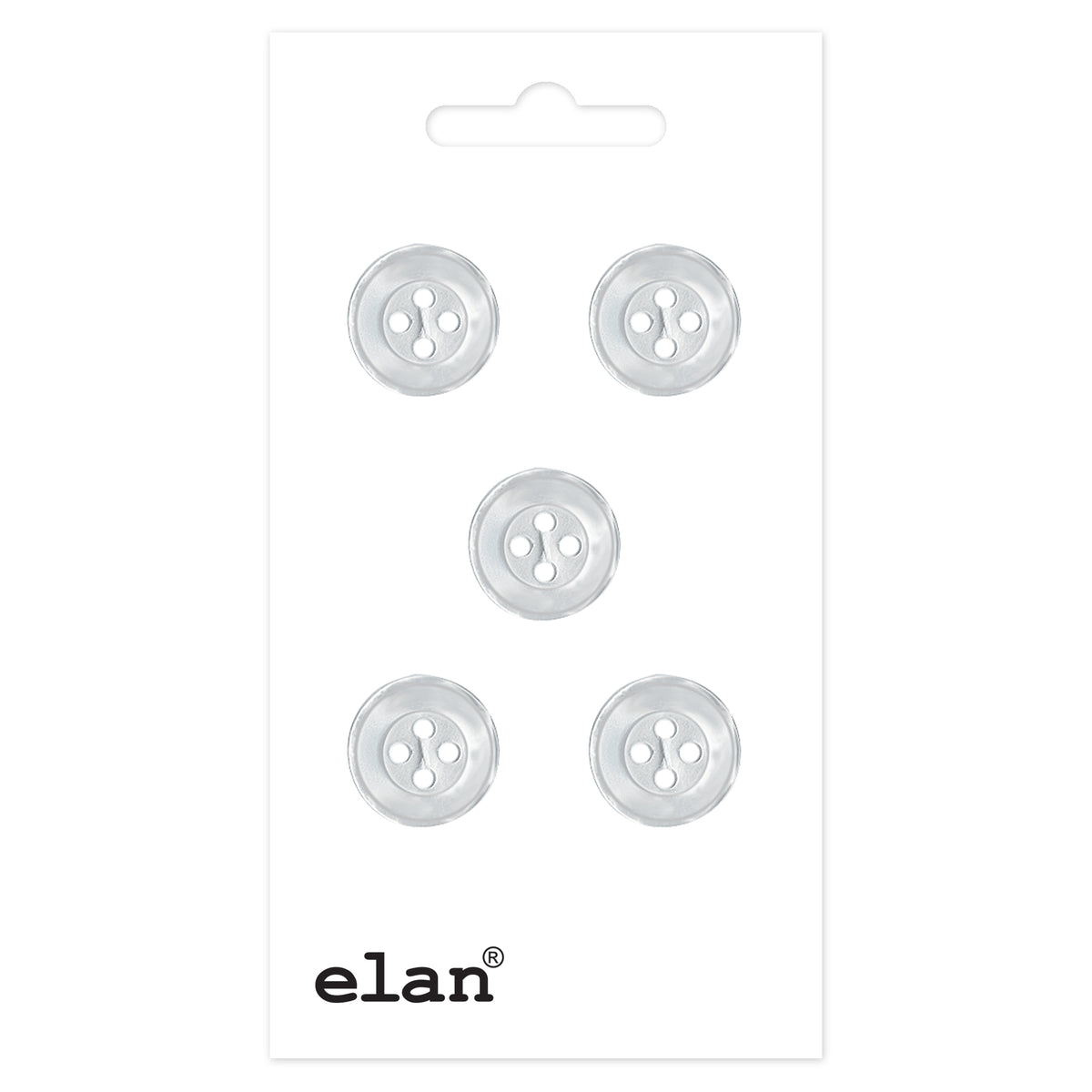 ELAN 4-Hole Button 12 mm (1/2 in) 5 Count