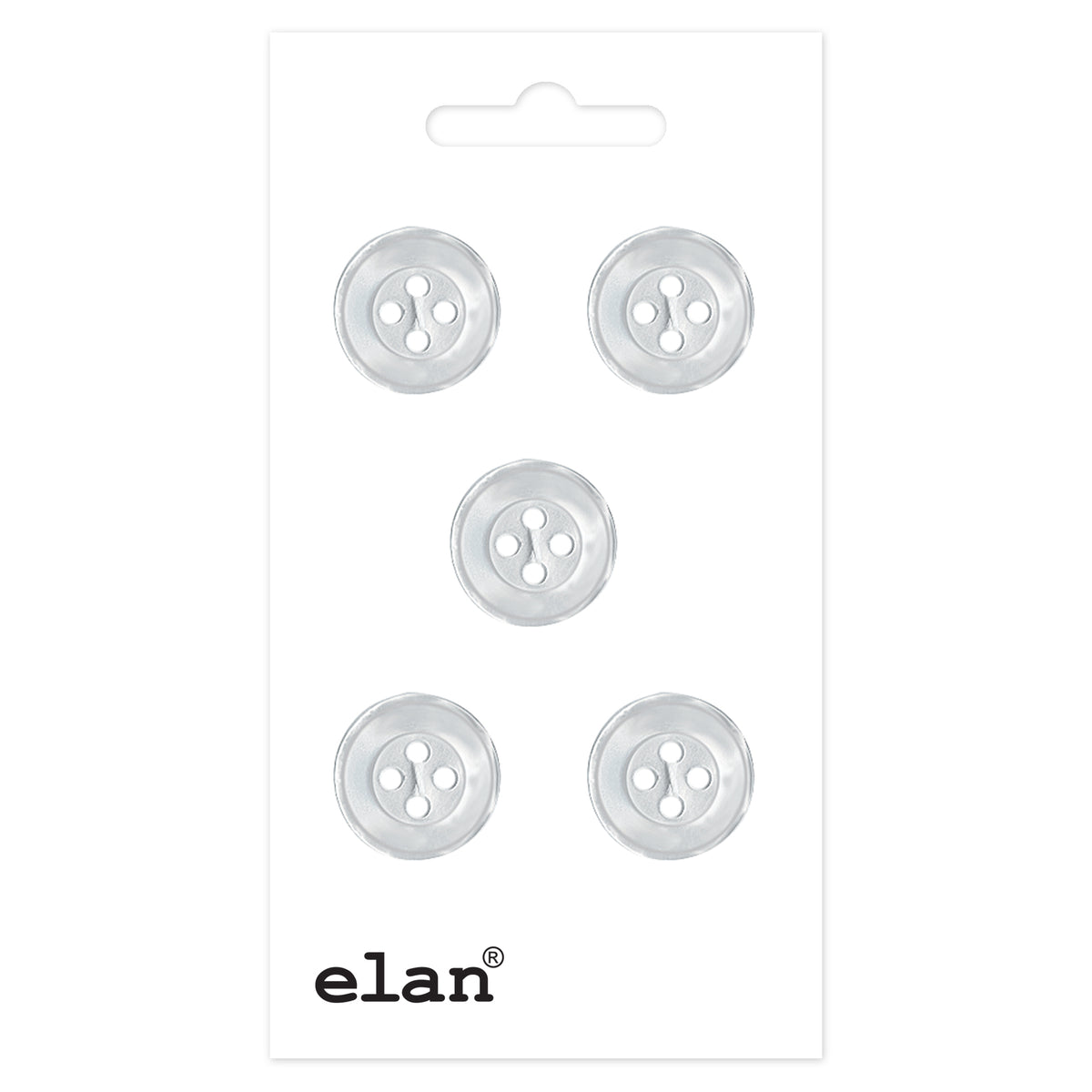 ELAN 4-Hole Button 13 mm (1/2 in) 5 Count