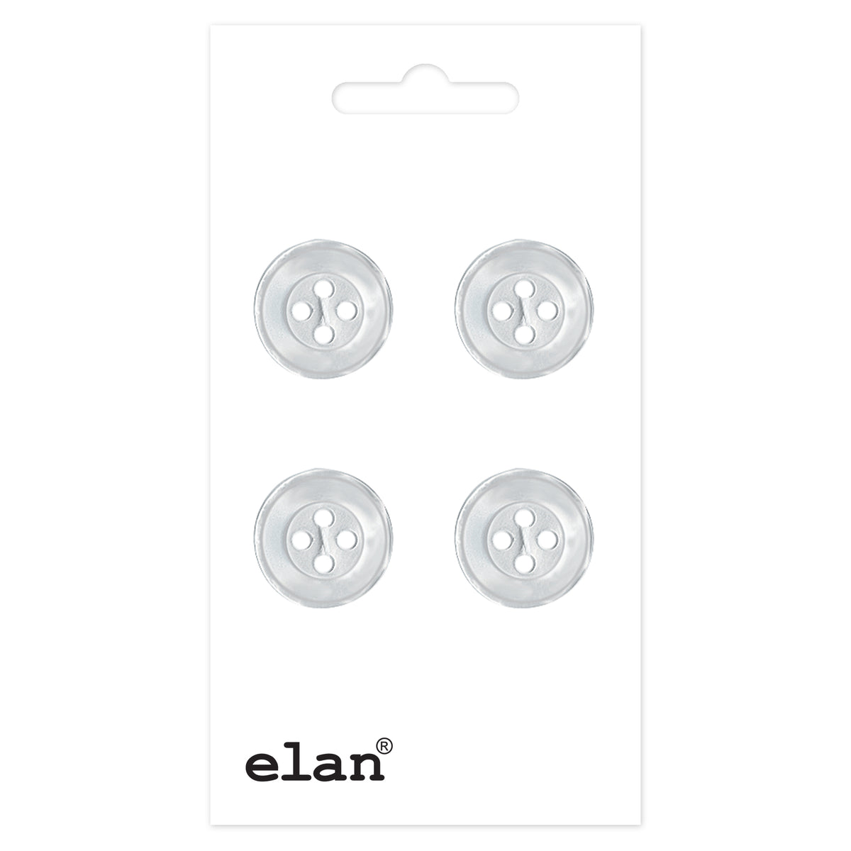 ELAN 4-Hole Button 14 mm (1/2 in) 4 Count