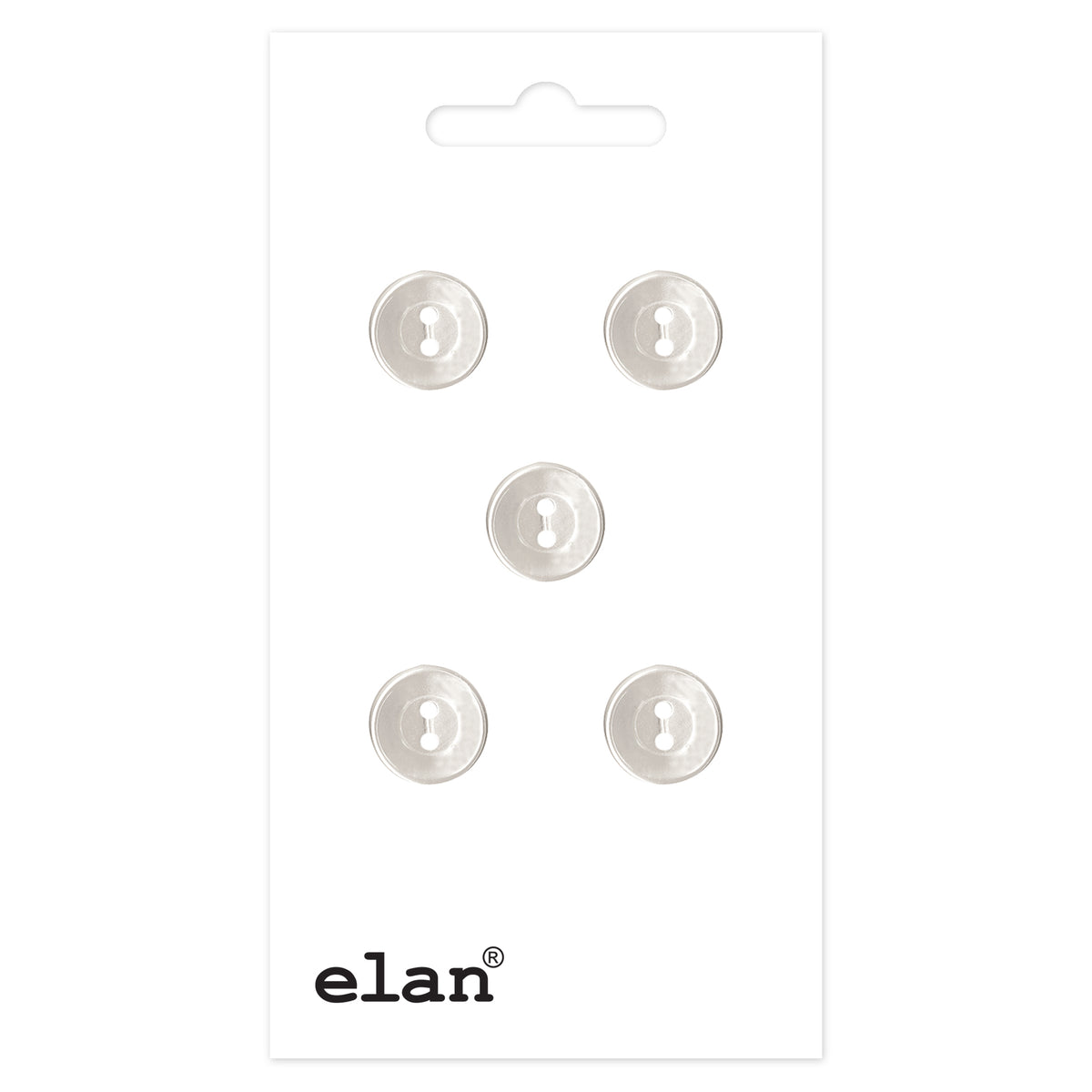 ELAN 2-Hole Button 9 mm (3/8 in) 5 Count