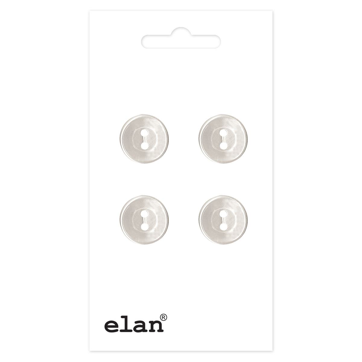 ELAN 2-Hole Button 12 mm (1/2 in) 4 Count