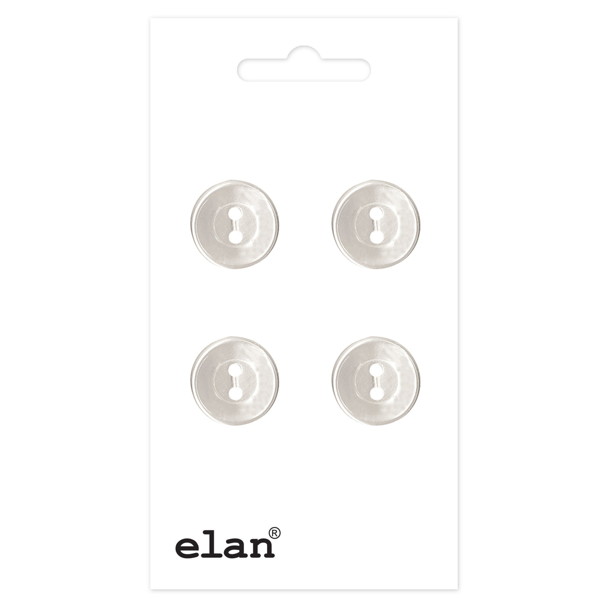 ELAN 2-Hole Button 13 mm (1/2 in) 4 Count