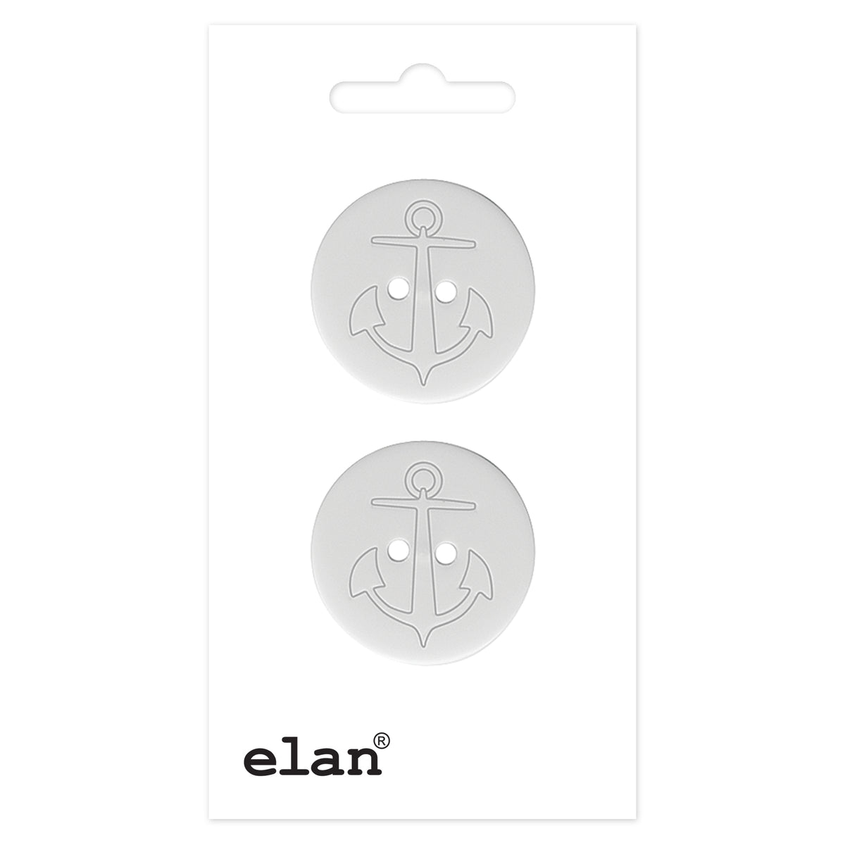 ELAN 2-Hole Button 23 mm (7/8 in) 2 Count