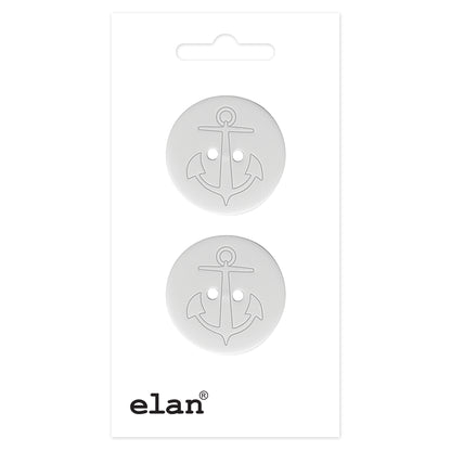ELAN 2-Hole Button 23 mm (7/8 in) 2 Count