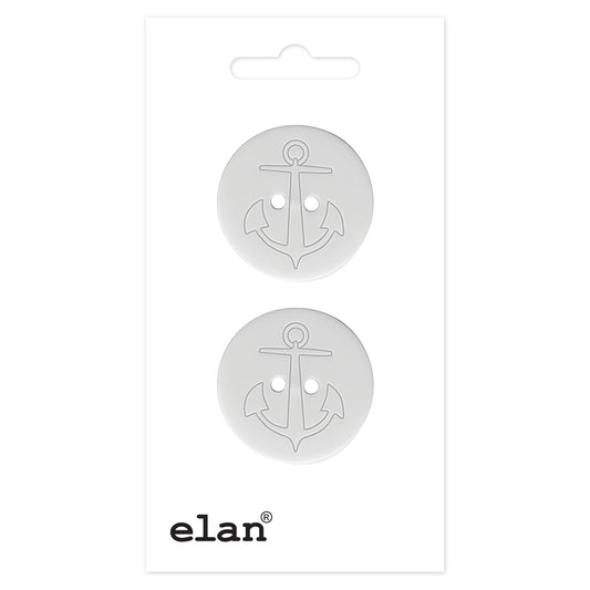 ELAN 2-Hole Button 23 mm (7/8 in) 2 Count