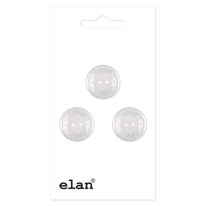 ELAN 2 Hole Button 18mm (3/4 in) 3 Count