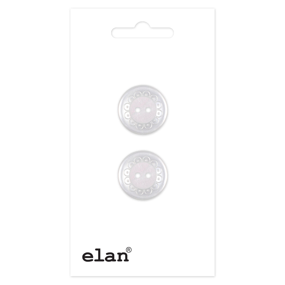 ELAN 2 Hole Button 20mm (3/4 in) 2 Count