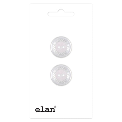 ELAN 2 Hole Button 20mm (3/4 in) 2 Count
