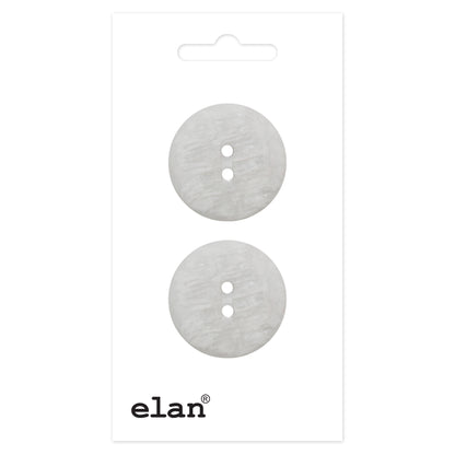 ELAN 2 Hole Button 23mm (7/8 in) 2 Count