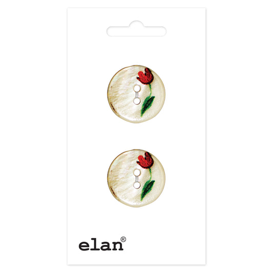 ELAN 2 Hole Button - 18mm (3/4) - 2 count