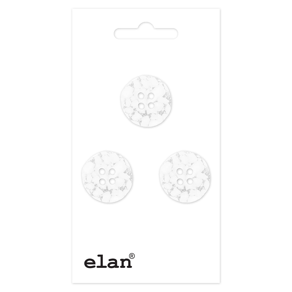 ELAN 2 Hole Button, 15 mm (5/8 in), 3 Count
