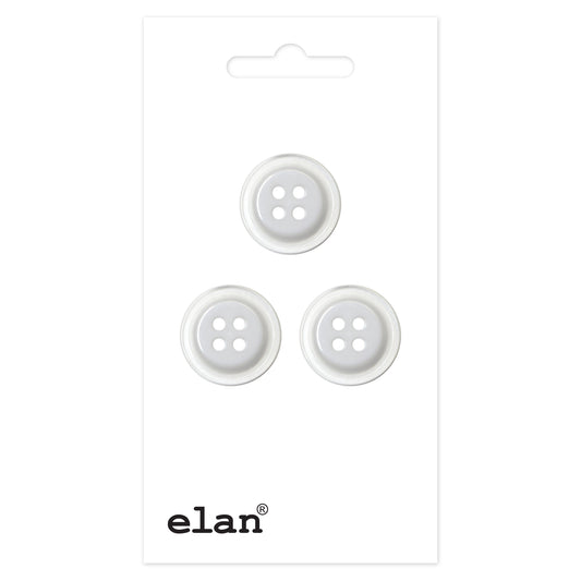 ELAN 4 Hole Button - 15mm (5/8) - 3 count