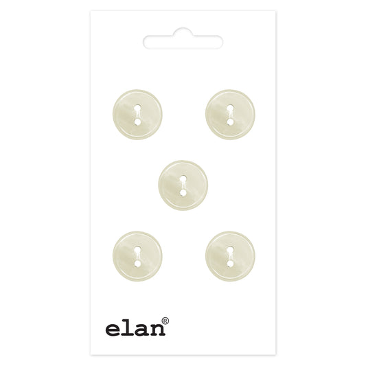 ELAN 2-Hole Sew-On Button, 12 mm (1/2 in), 5-Count