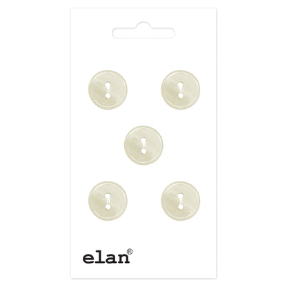ELAN 2-Hole Sew-On Button, 12 mm (1/2 in), 5-Count