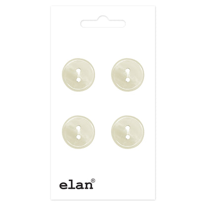 ELAN 2-Hole Sew-On Button, 14 mm (1/2 in), 4-Count