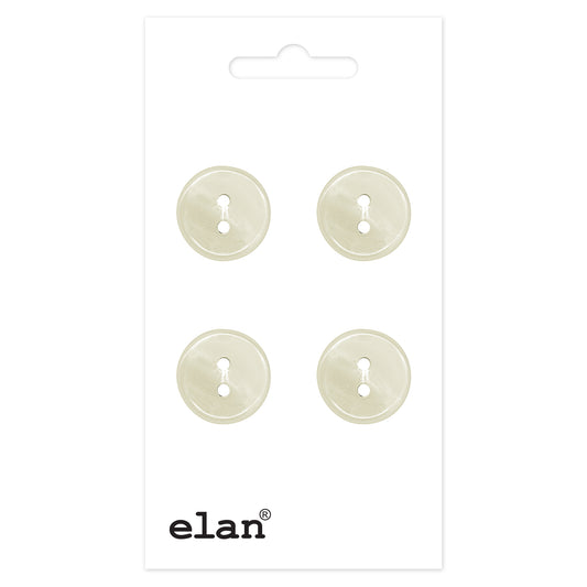 ELAN 2-Hole Sew-On Button, 14 mm (1/2 in), 4-Count