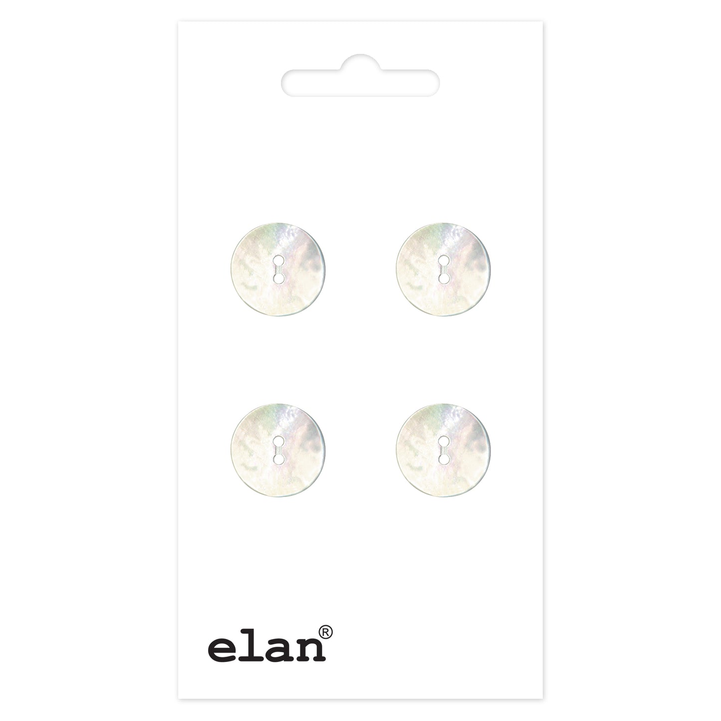 ELAN 2-Hole Sew-Through Button 11 mm (3/8 in) 4 Count