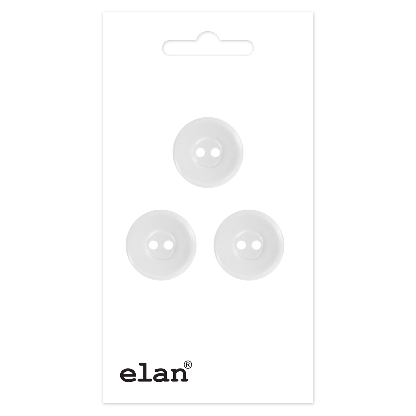 ELAN 2 Hole Button - 15mm (5/8) - 3 count