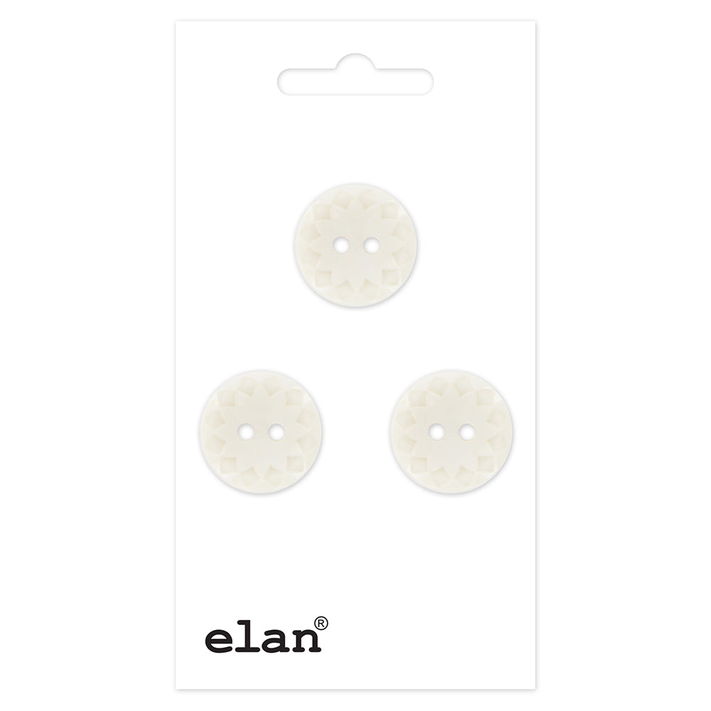ELAN 2-Hole Sew-Through Button Flat 15 mm (5/8 in) 3-Count