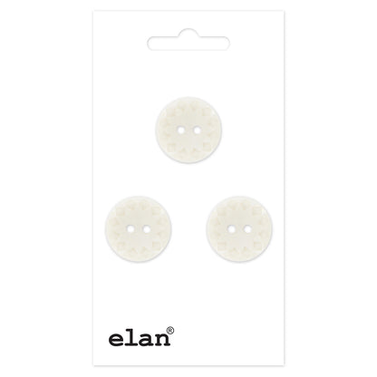 ELAN 2-Hole Sew-Through Button Flat 15 mm (5/8 in) 3-Count