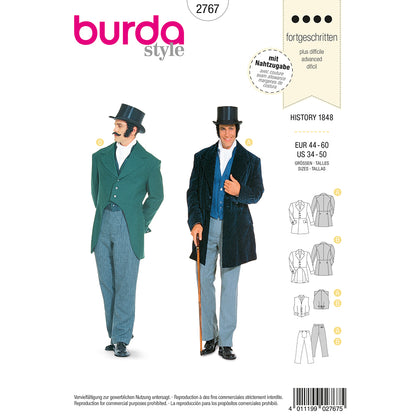 BURDA Men's Historical Costume Sewing Pattern 2767