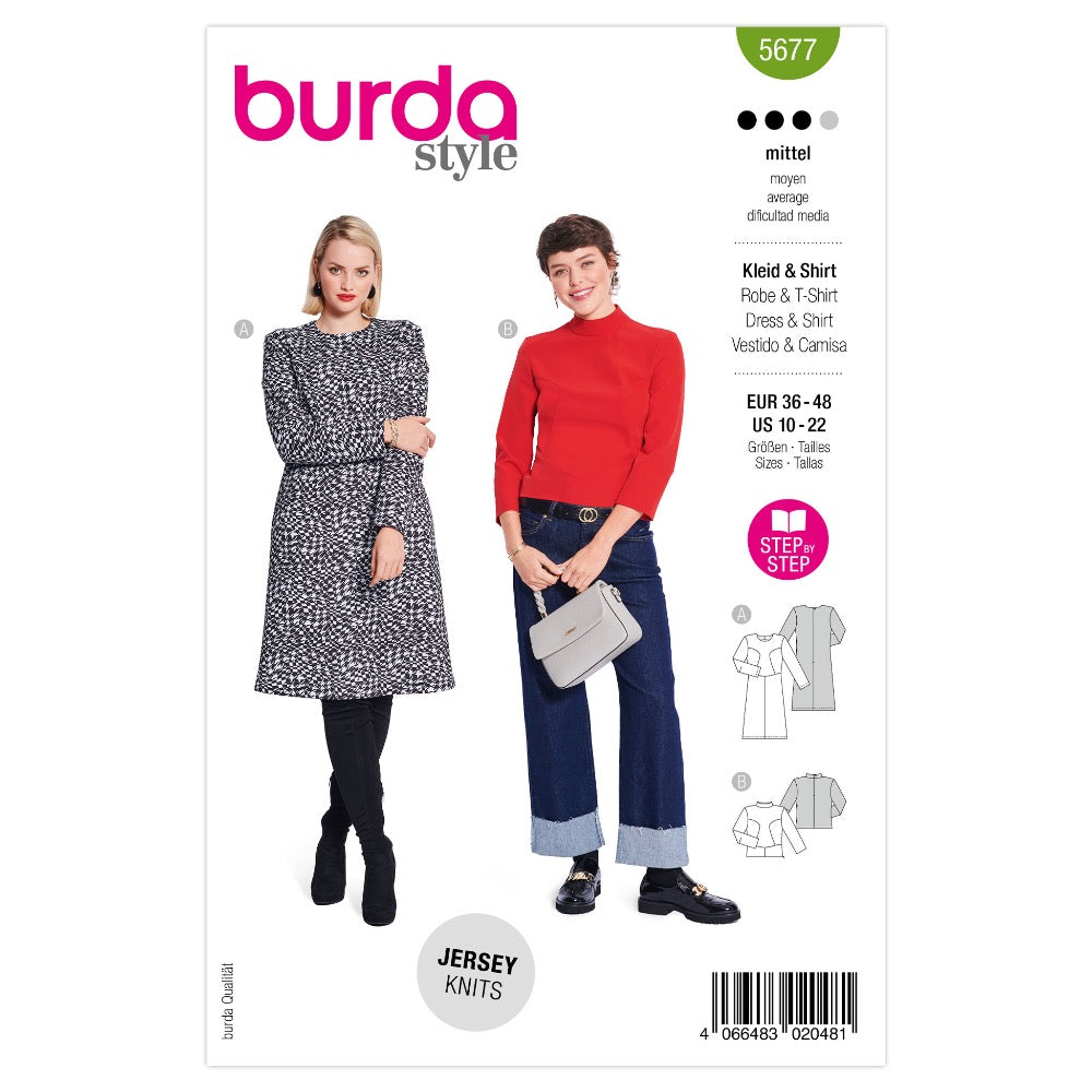 BURDA Dress & Shirt Sewing Pattern 5677
