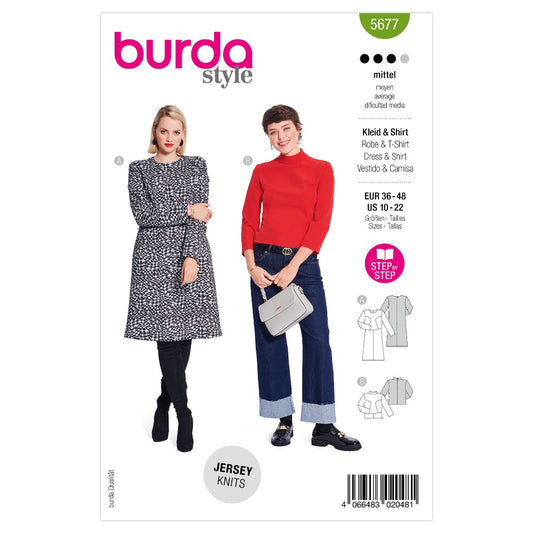 BURDA Dress & Shirt Sewing Pattern 5677