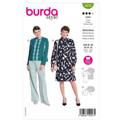 BURDA Mini Dress & Blouse Sewing Pattern 5678