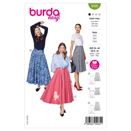BURDA Skirt Sewing Pattern 5690