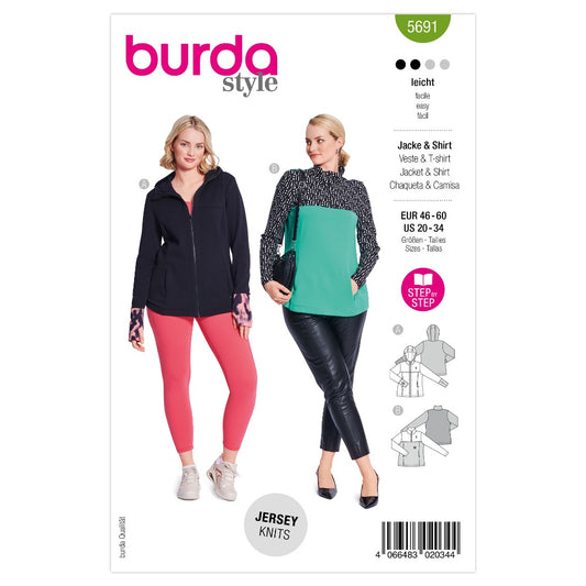 BURDA 5691 Sports Shirts